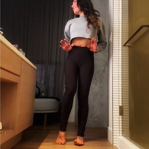 TAHARI Chocolate Brown Skinny Fit Riding Pants w/ Zipper Bottom (SIZE: 2/4)